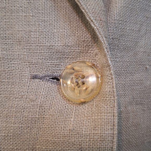 Vintage 70s Notables by Eatons 100% oversized Ramie Blazer Jacket - Picture 3 of 10